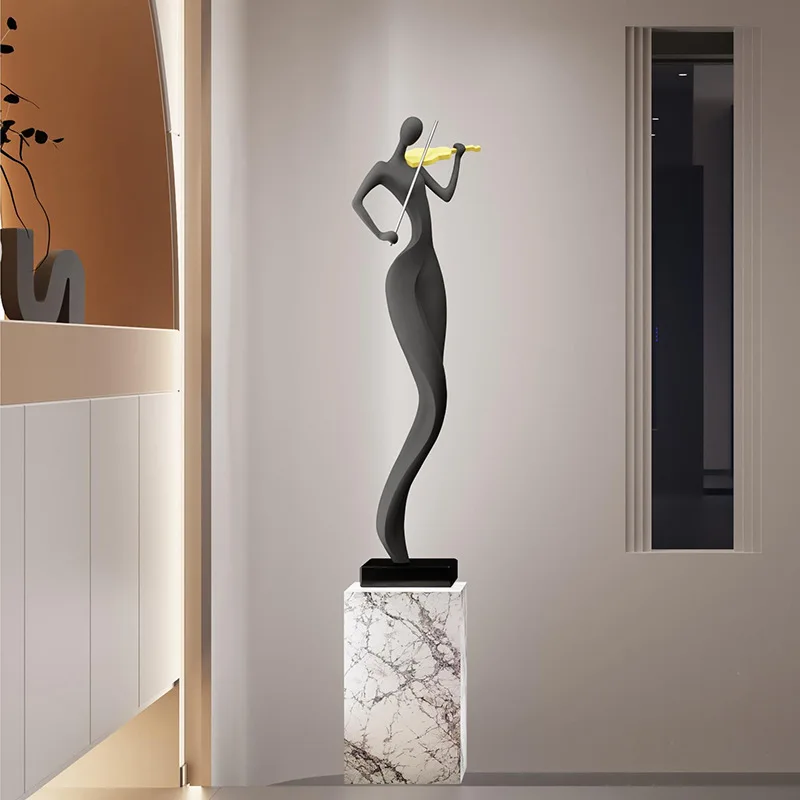 Violin art figure sculpture ornament porch TV cabinet niche staircase corner creative abstract decoration