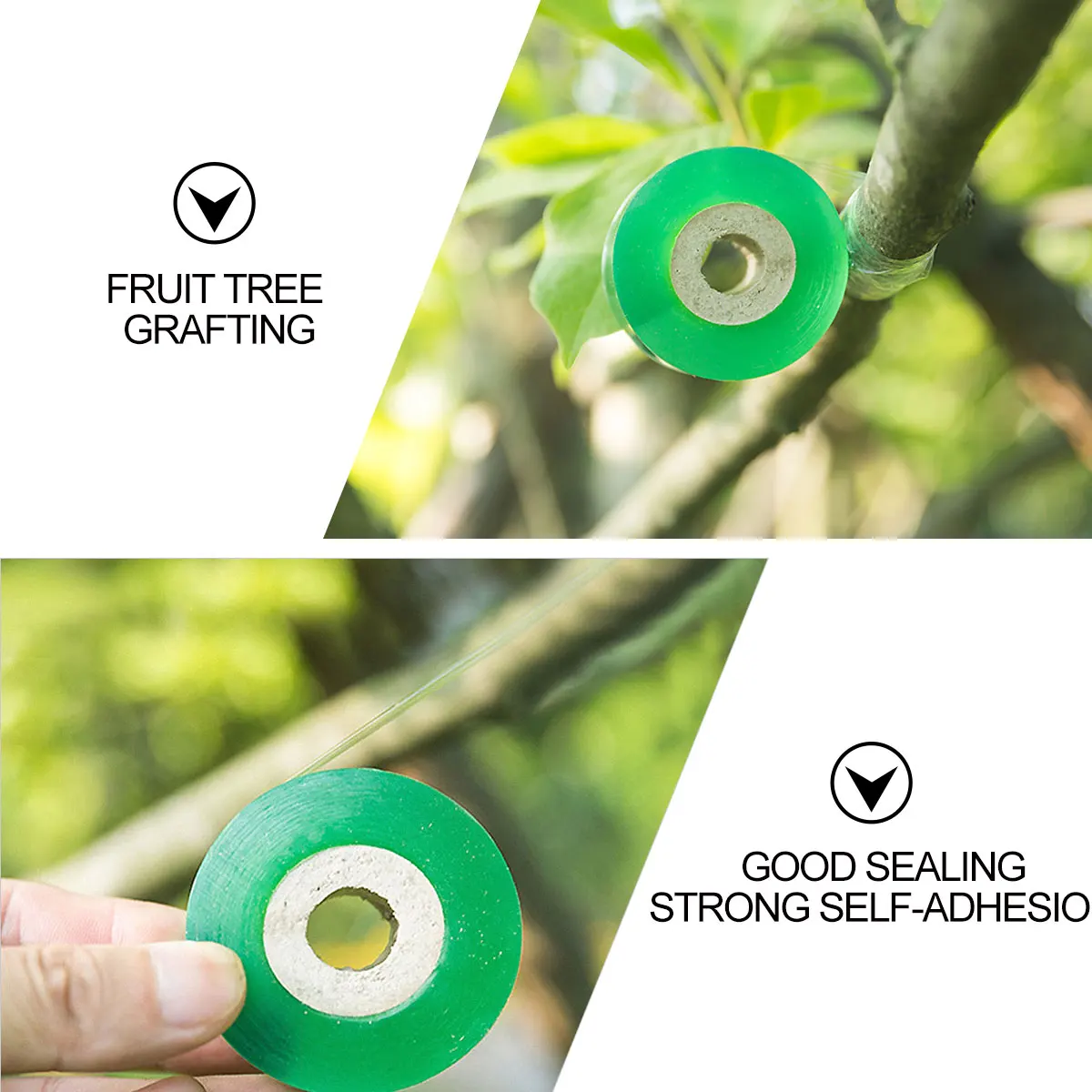 

4 Rolls 3cm PVC Stretchable Grafting Tape Self-Adhesive Waterproof Film for Citrus Pecans Walnuts Stone Fruits Large Grafting