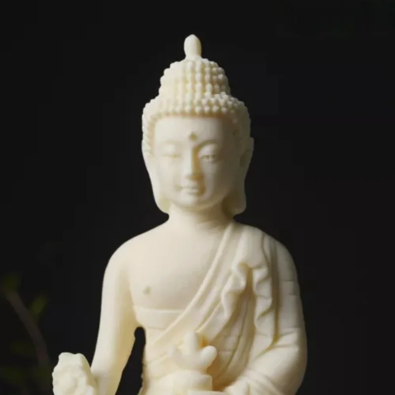 Tagua Nut Medicine Master Buddha Characters Statue Art Sculpture Exquisite Carving