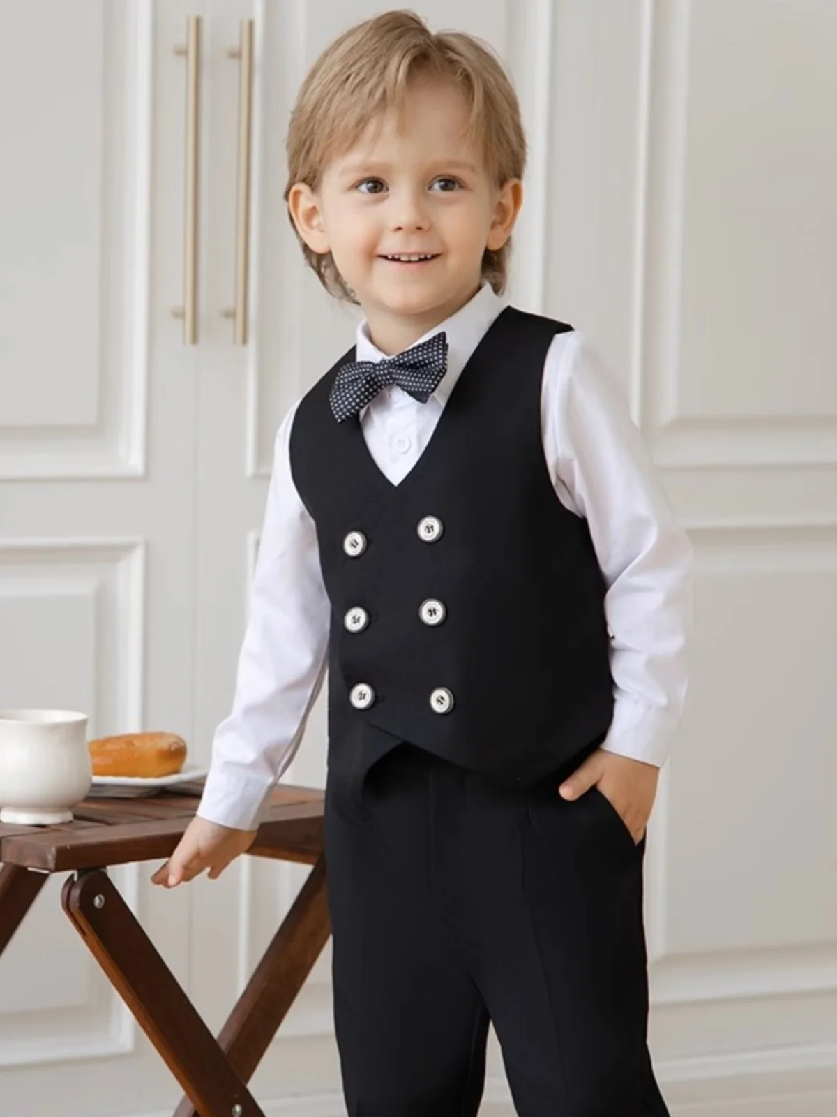 Children Formal Ceremony Tuxedo Dress Teenager Kids Photograph Blazer Evening Party Performance Costume Boys Suit For Wedding