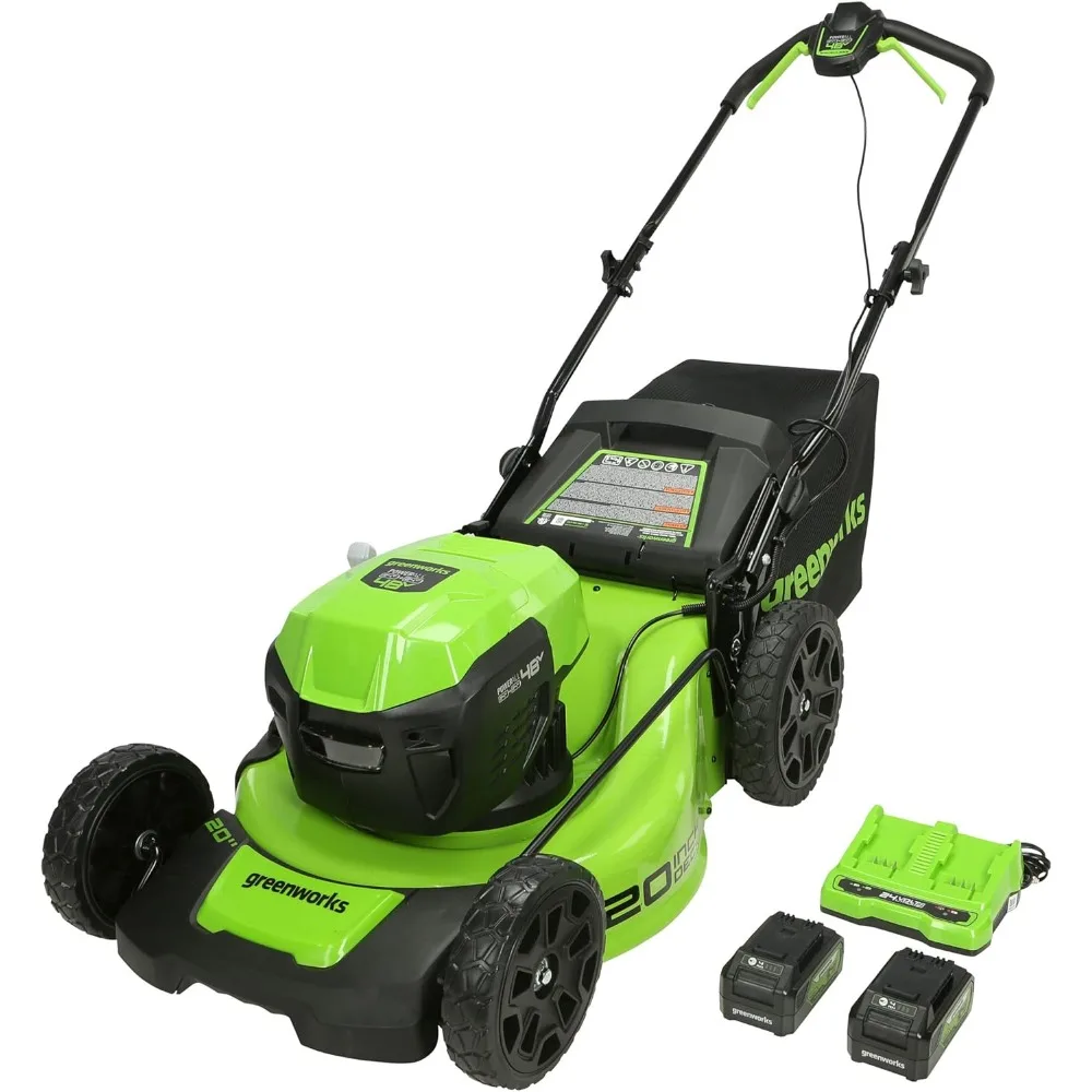 

48V (2 x 24V) 20" Brushless Cordless (Push) Lawn Mower (LED Headlight), (2) 4.0Ah Batteries and Dual Port Rapid Charger