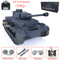 Henglong RC Tank 1/16 Upgraded Ver 7.0 Panzer IV F2 3859 W/360 Turret BB Airsoft Realistic Sound Military Toys