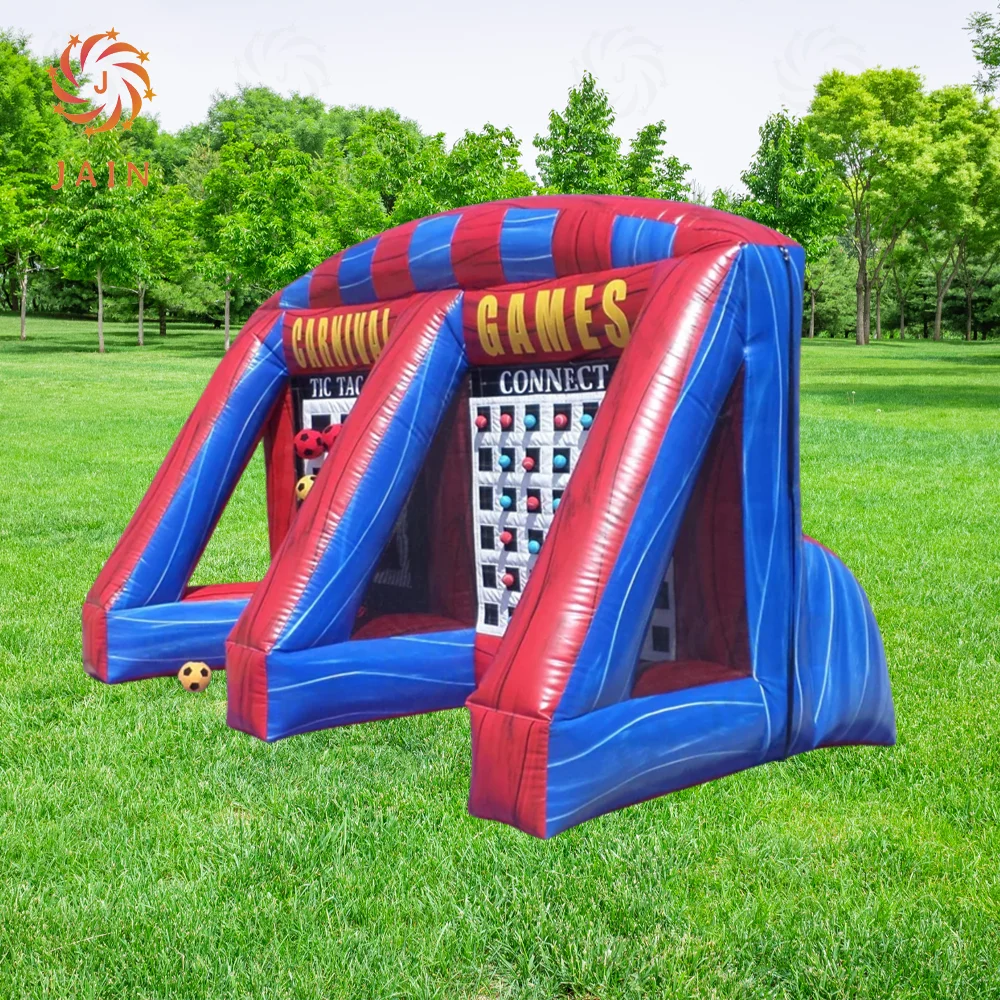 

Оксфордские надувные игры для вечеринок на открытом воздухе для детей/взрослых, 16 футов, надувная карнавальная игра, двухрядная игра с воздуходувкой для занятий спортом