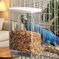 Bird Feeders For Outdoors Automatic Refill Bird Food Dispenser Detachable Food Container Transparent For Parrot Hummingbird
