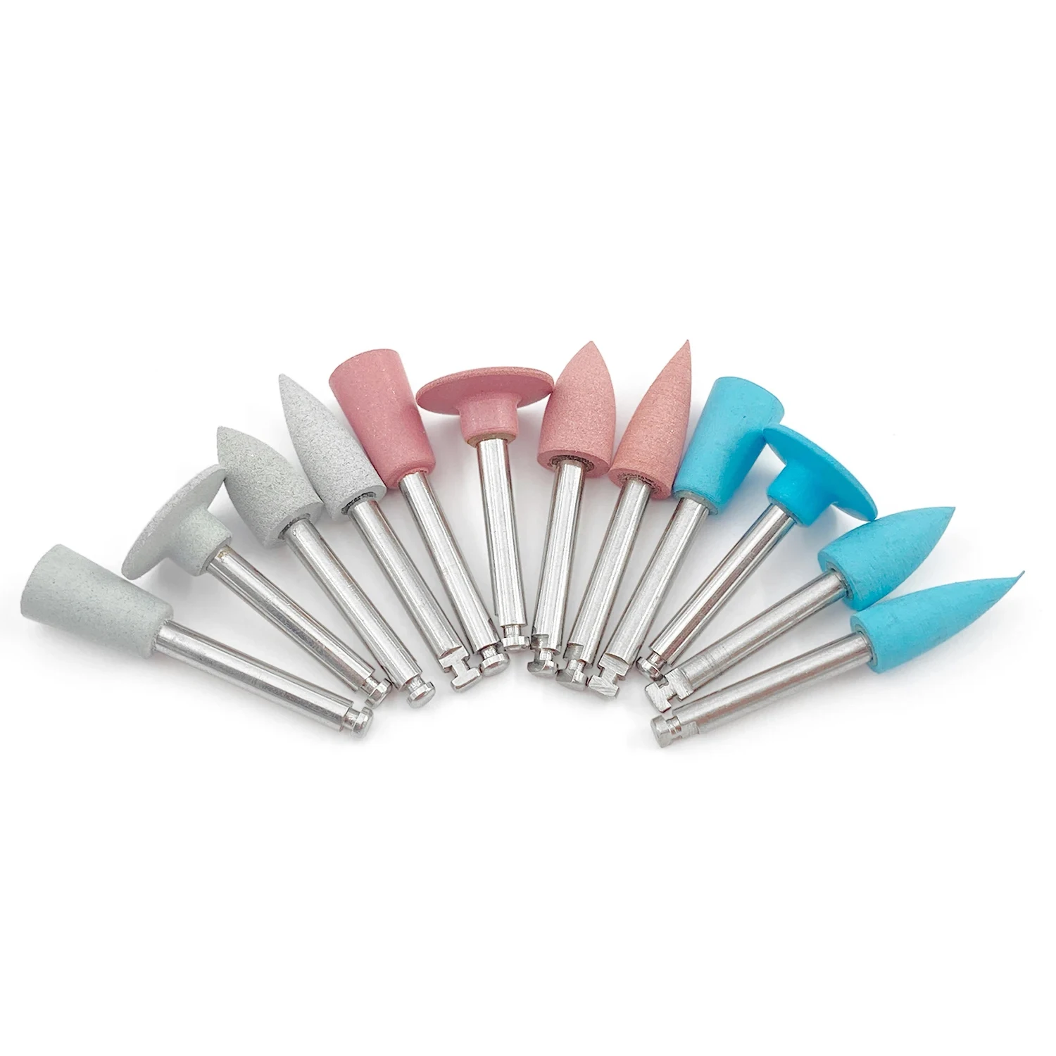 10pcs Dental Silicone Grinding Heads Teeth Polisher for Low-speed Machine Polishing Dental Tools Dentistry Lab 12pcs/10pcs/Pack