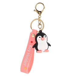 1PC Kawaii Key Chain Penguin Anime Keychain Female Cute Doll Car Key Ring Bag Pendant Phone Charm Couple Gift For Women