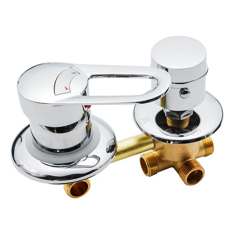 Bathroom Mixer Tap, Hot Cold Water Diverter Valve, Gear Control Faucet Switch, Accessories for Complete Shower Room