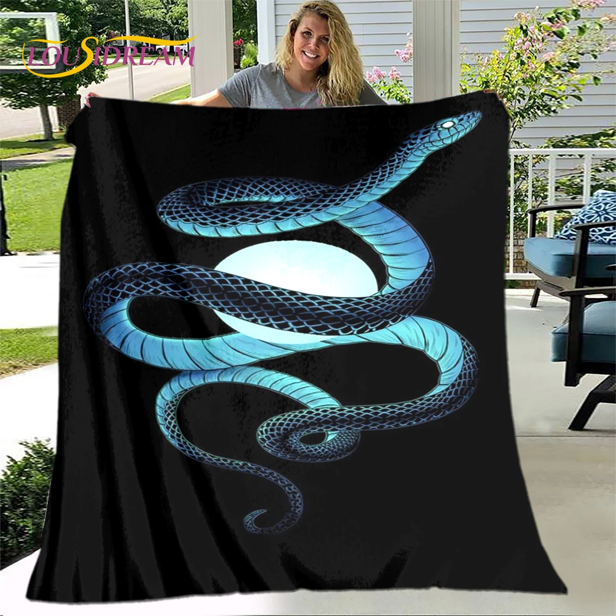 

Gothic Witchcraft Snake Series Blanket,Flannel Blanket Throw Blanket,Soft Warm Blanket for Living Room Bedroom Beds Sofa Gift