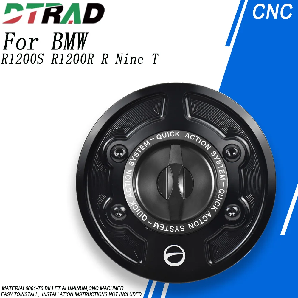 CNC Alwminwm Keyless Filler Petrol Gas Tank Cap For BMW R1200S 2006-2008 Fuel Tank CapR1200R 2006-2018 R Nine T 2014-2023