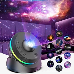 LED Night Light Galaxy Star Projector 4K HD 13 IN 1  Planetarium Projector 360° Rotation For Bedroom Decor Children Gift