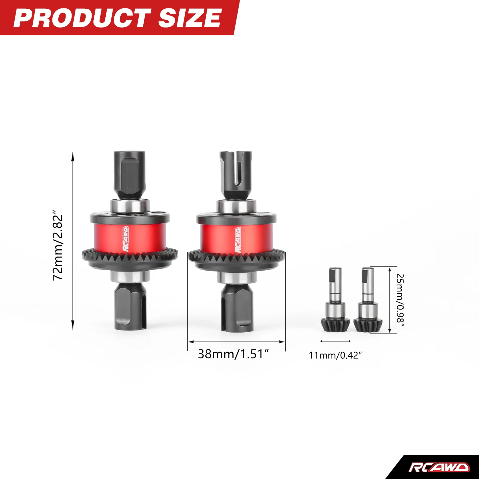 RCAWD Front Rear Diff Set 10K 43T Differential with 13T Input Gear For Arrma 6s EXB 1/7 1/8 FIRETEAM MOJAVE KRATON Upgrades Part