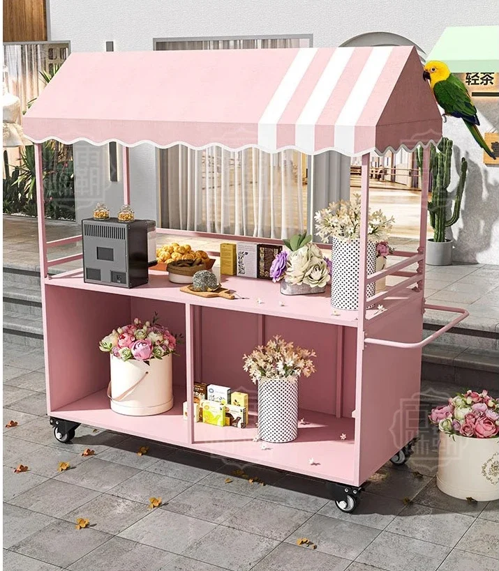 yj32 Stall trolley roadside stall display stand multi-functional ice flour cake tirami