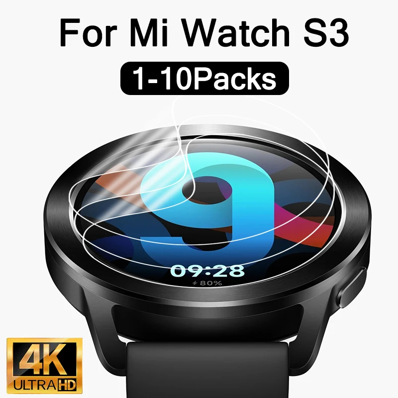 Hydrogel Film Screen Protector for Xiaomi Watch S3 Mi Watch S3 Soft TPU Clear HD Self-Healing Protective Film Not Tempered Glass