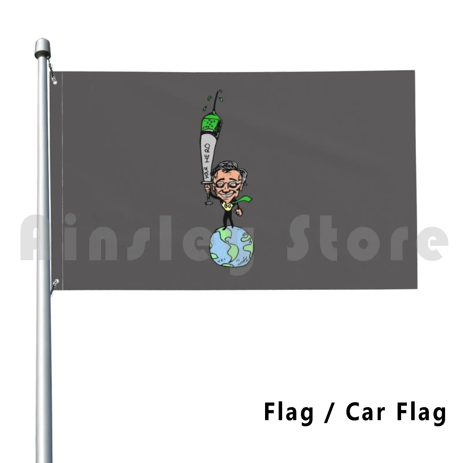 Vaccine World Hero And Savior Outdoor Decor Flag Car Flag Vaccine Hero Death World Event 201 Bill Gates