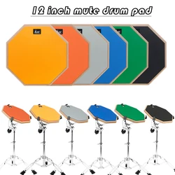 SLADE 8/12 Inch Drum Practice Pad Rubber Wooden Dumb Drum Pad Mute Training for Jazz Drums Exercise Beginners