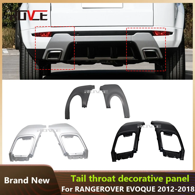 ROVCE Rear Bumper Tail Throat Decorative Plate Rear Lip Protection Cover For Range Rover Evoque Prestige/Dynamic 2012-2018