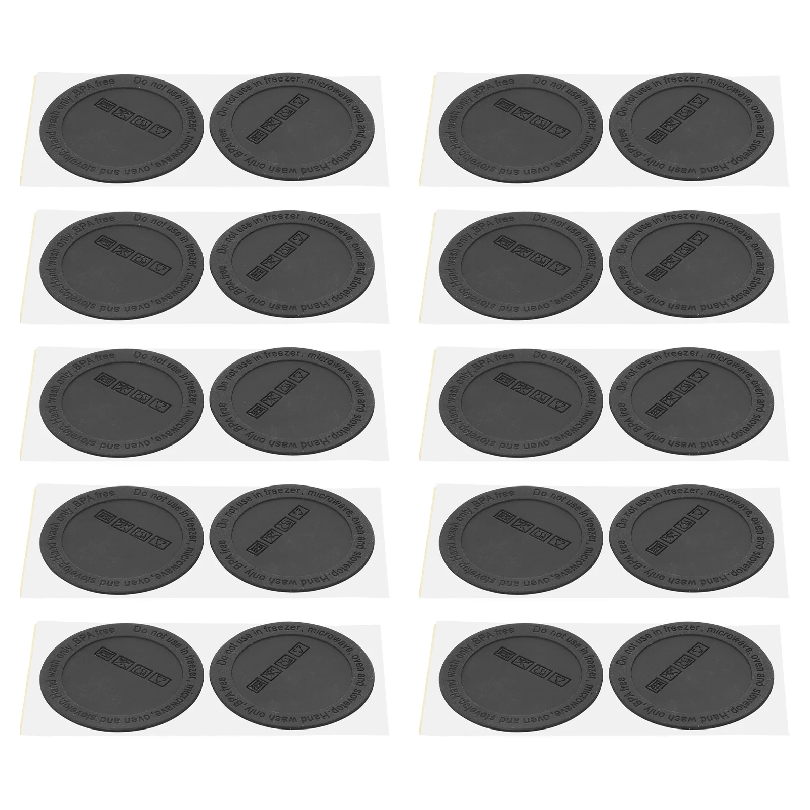 

20pcs Anti-Skid Silicone Pad Round Heat-Resistant Tumbler Mats Non-Slip Bottoms For Insulated Cups Waterproof Protection