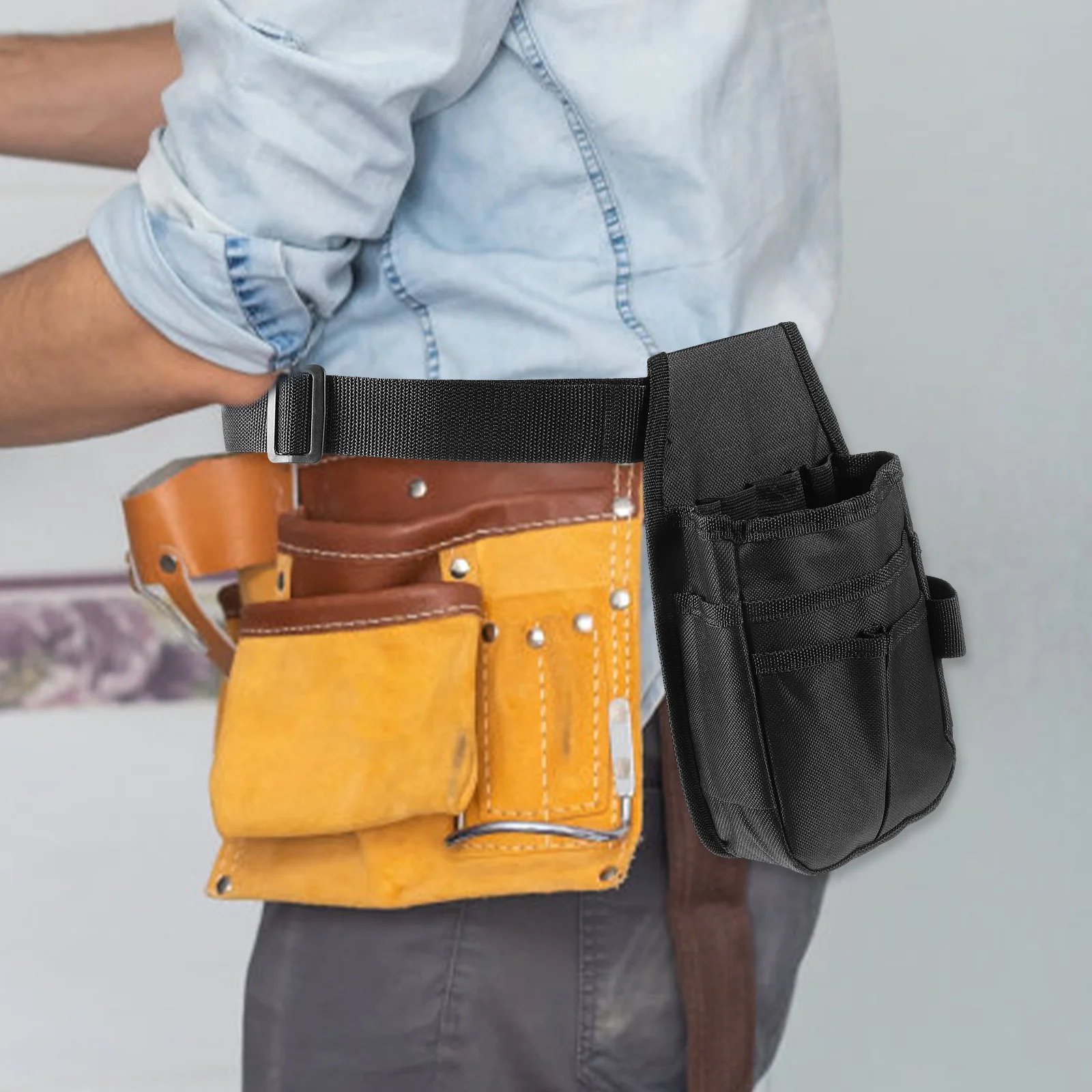 حقيبة أدوات كهربائية بحجم صغير، قماش متين متعدد الوظائف، حقيبة أدوات ذات سعة كبيرة للكهربائيين المحترفين #1