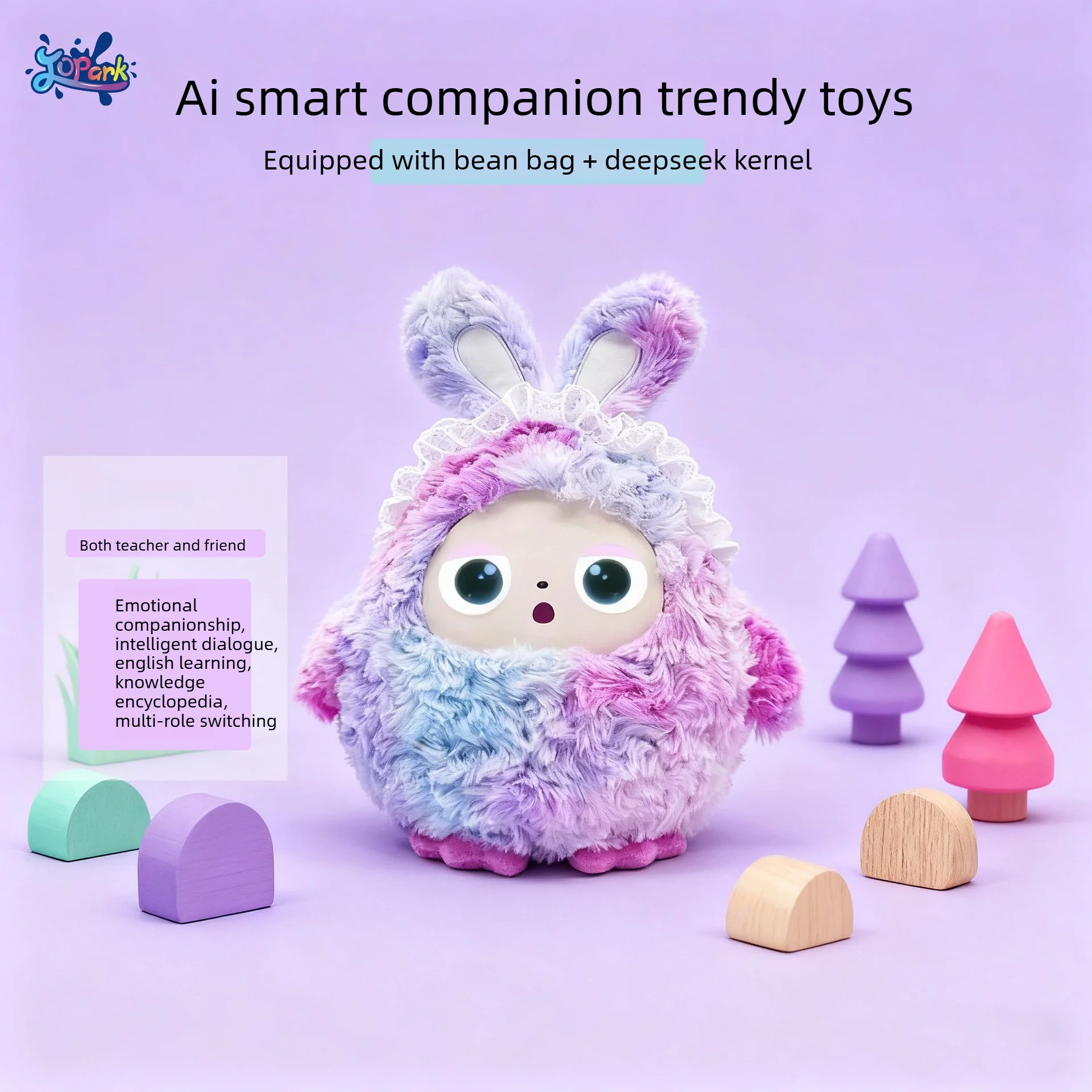 2026 AI Cute Plush Robot Smart Interactive Toys W/Smart Voice&LED Eyes App Rechargeable Companion for Kid/Adult‌ Gift Smart Home