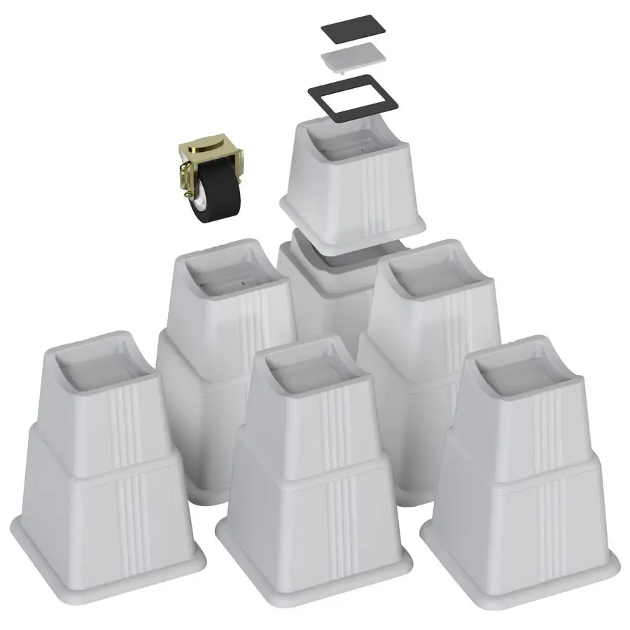 

Регулируемые опоры для мебели: регулировка высоты в 3, 5 или 8 положениях, усиленные опоры для ножек и колес мебели, диванов и кроватей