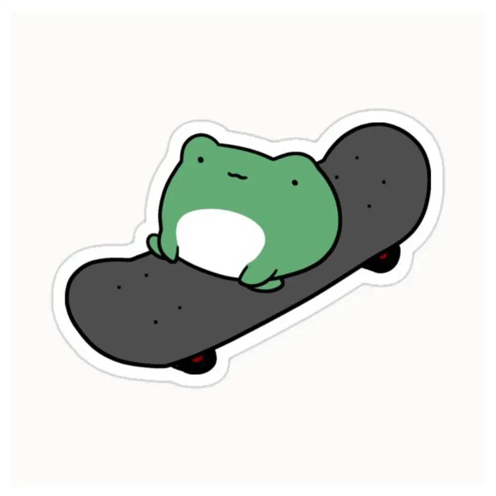 Skateboarding Frog Waterproof Stickers For Decorating Car Windows Motorcycles And Computers.