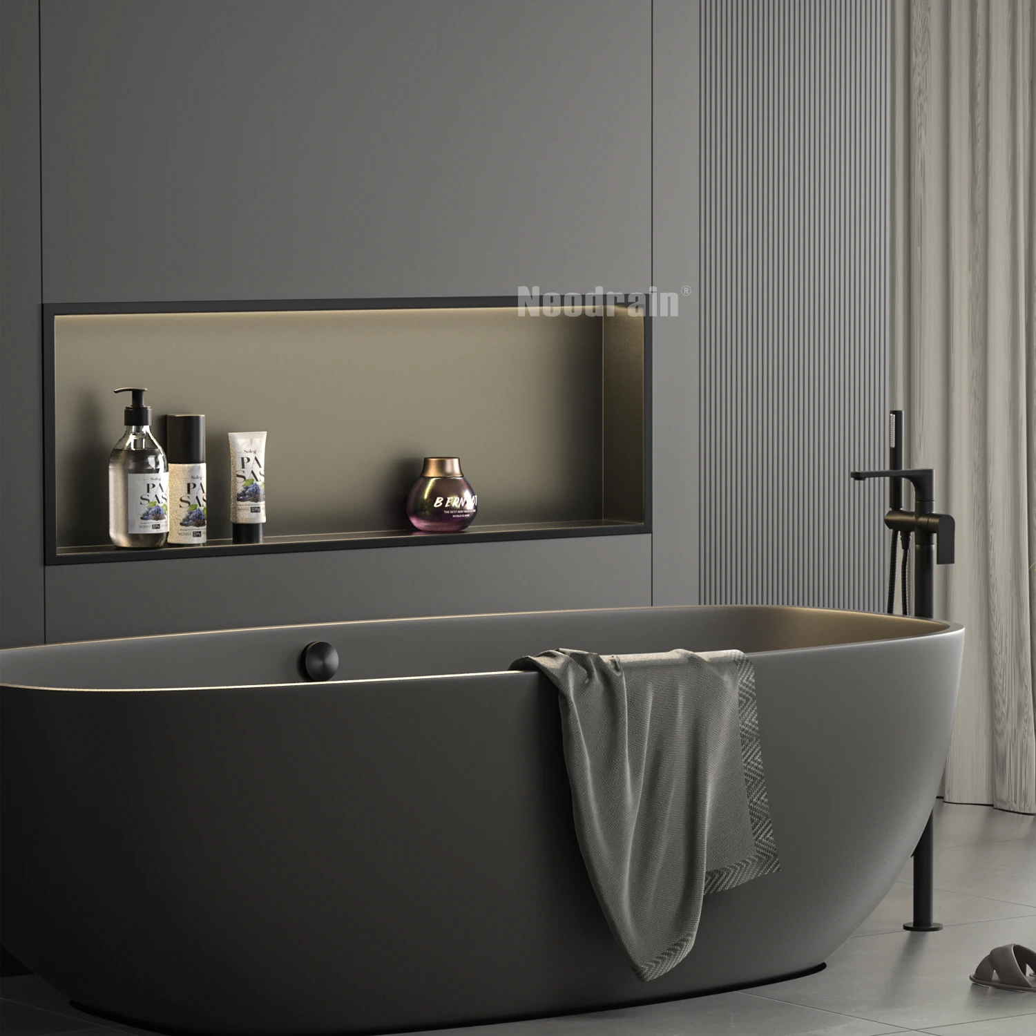 NEODRAIN الحديثة الفولاذ المقاوم للصدأ دش الجدار المتخصصة مجموعة ملحقات الحمام الكاملة منتجات دعم الشركة المصنعة #3