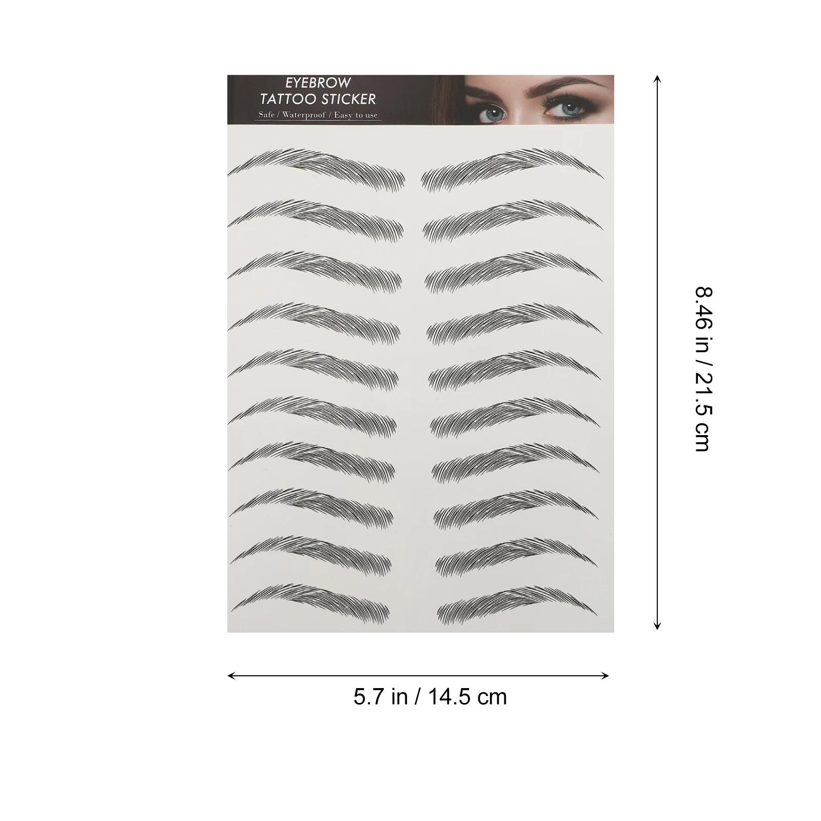 

6 Sheets Eyebrow Stickers Tattoo Water Proof False Eyebrows Fake Transfer Bride