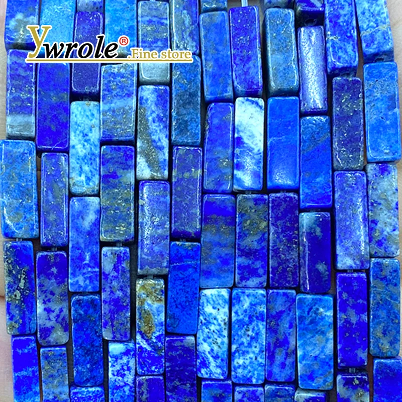 Natural Stone 4x13mm Cuboid Lapis Lazuli Loose Square Spacer Beads for Jewelry Making Diy Earrings Bracelet Charms Accessories