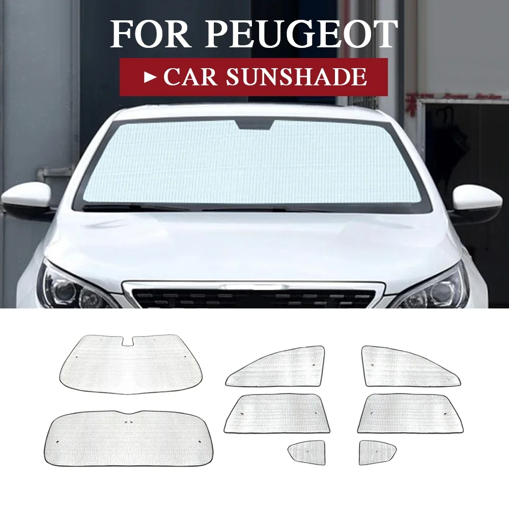 

For Peugeot 308 Sedan 2007-2020 Car Sunshade Windshield Side Windows UV Reflector Sun Visor Auto Accessories 1 Set Cool Interior