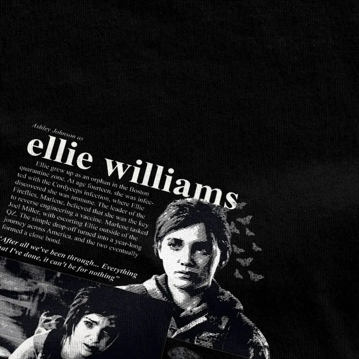 Ellie Williams T-Shirt for Men The Last of Us Awesome Pure Cotton Tee Shirt Crewneck Short Sleeve T Shirt Original Clothing