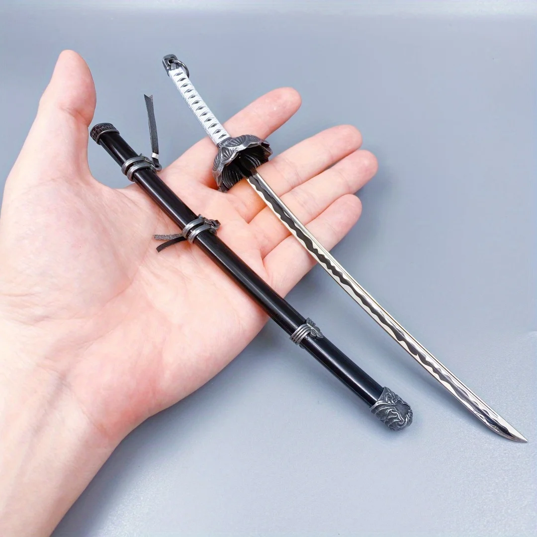 9,4 Zoll/24 cm Metall Elden Katana Echtgröße Ninja Messer Eisen Schwert Anime Klinge Stahl Japanisches Katana Original Samurai Säbel Spielzeug