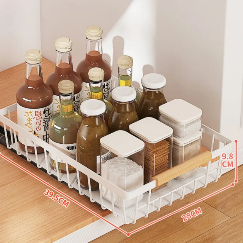 

WMMO Pull-Out Cabinet Organizer Kitchen Seasoning Jar Dish Bowl Storage Rack Multipurpose Storage Rack Slide Out Pantry Shelves