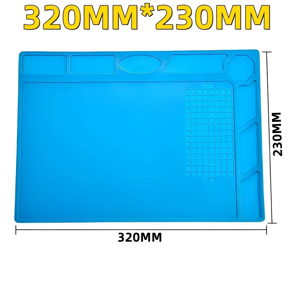Magnetische mat Siliconen reparatiemat Printplaat Soldeerkussen Hittebestendig 932 ° F Antistatisch voor ESD Iron Phone Repair