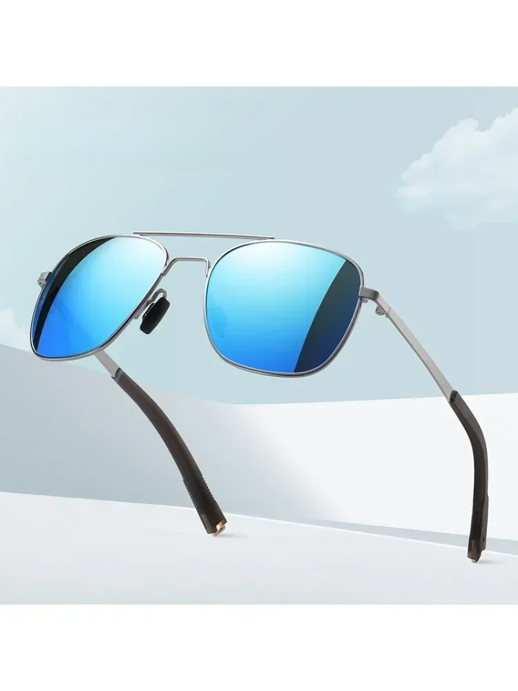 -100 -125 -150 myopie lunettes à lumière polarisée lunettes de soleil en métal hommes boîte carrée Prescription hypermétropie personnalisée + 175 + 200 + 225