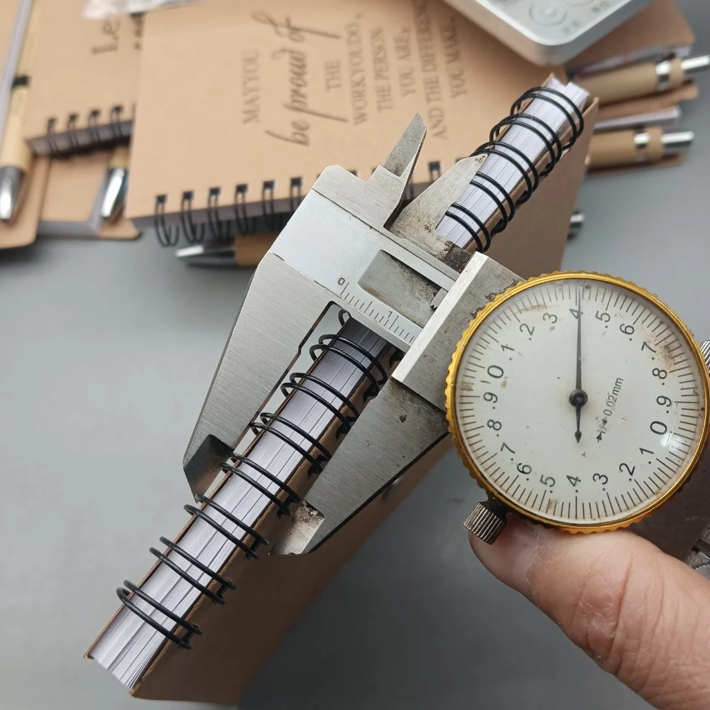 Bamboo Press Ballpoint Pen Set with Inspirational Quote Notebook Gift for Students Office Motivational Writing Tools