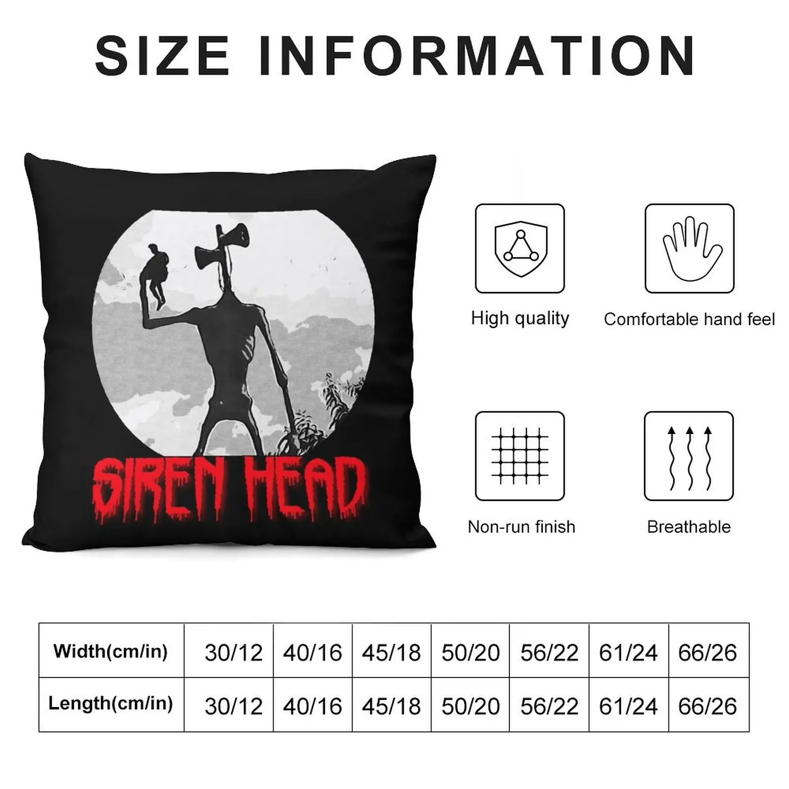 Siren Head Throw Pillow Cusions Cover Christmas Pillowcase Decorative Cushion pillow