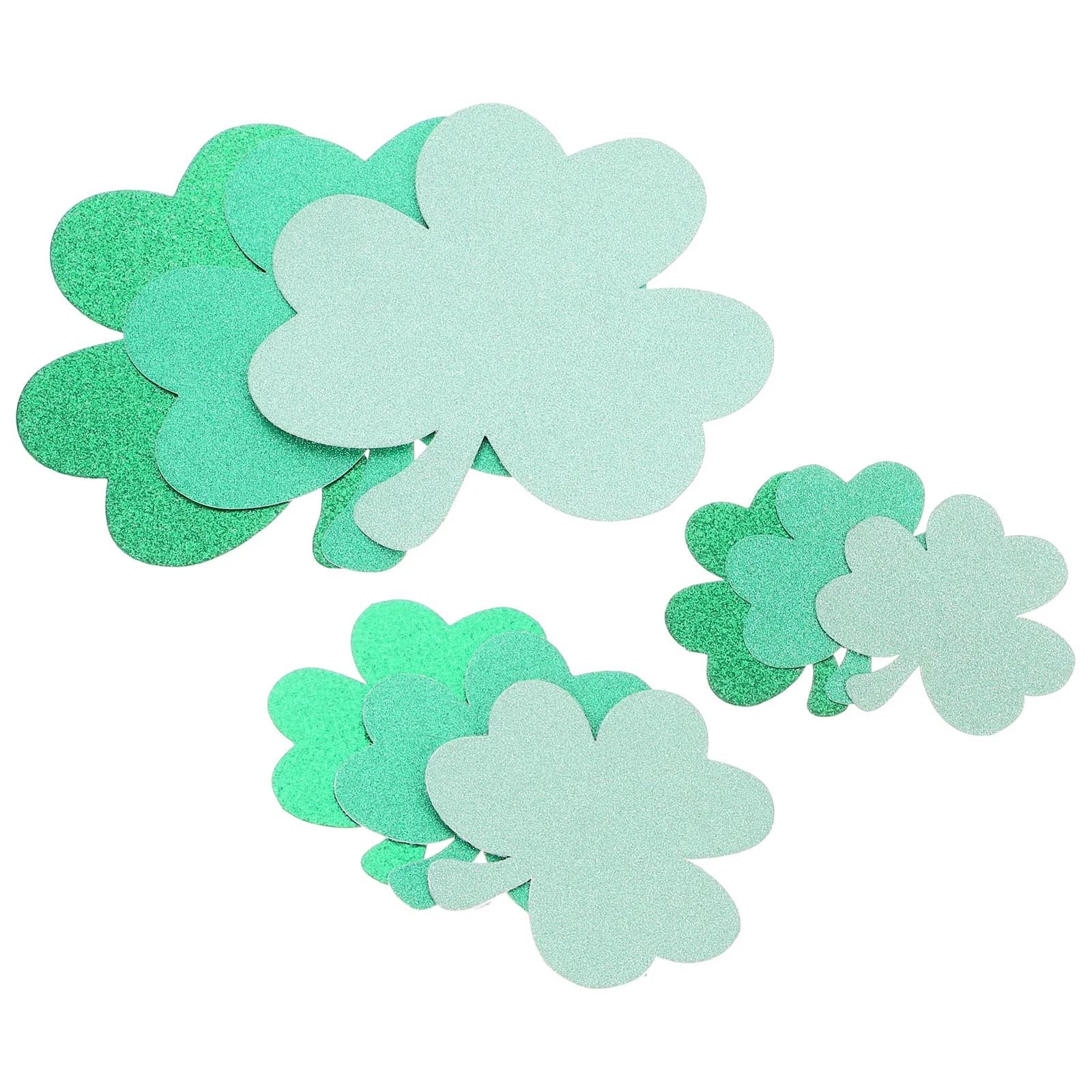 

45 Shamrock Black Board Clover nament Cutouts 100 Adhesive Dots Wall Decor Home Classroom Office Party Bulletin Board