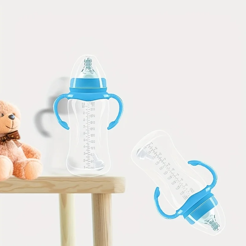 baby bottles, newborn PP bottles with handles for easy grip, suitable for both boys and girls, impact and heat resistant - the p