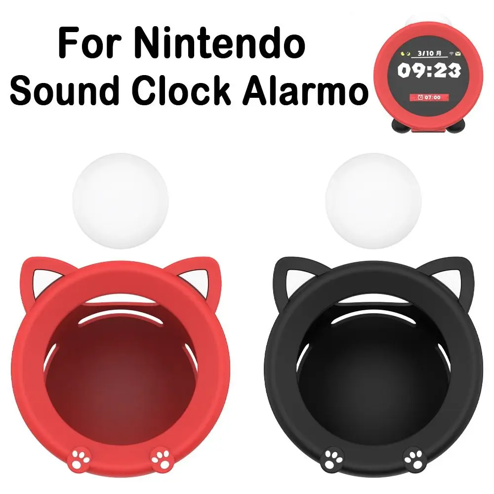 

Soft Silicone Protective Case Shockproof Cartoon Cat Cover Shell Anti-Scratch Washable Sleeve for Nintendo Sound Clock Alarmo