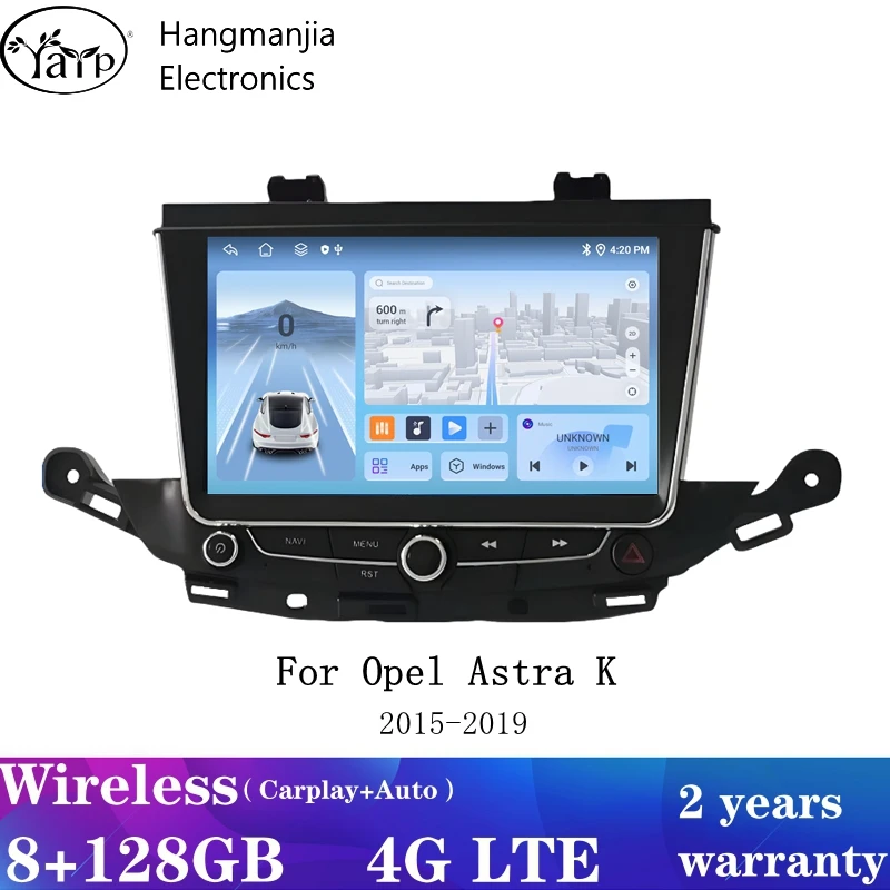 hangmanjia Car Radio For Opel Astra K 2015 - 2019 wireless CarPlay Android Auto car Multimedia player systems autoradio No 2 din