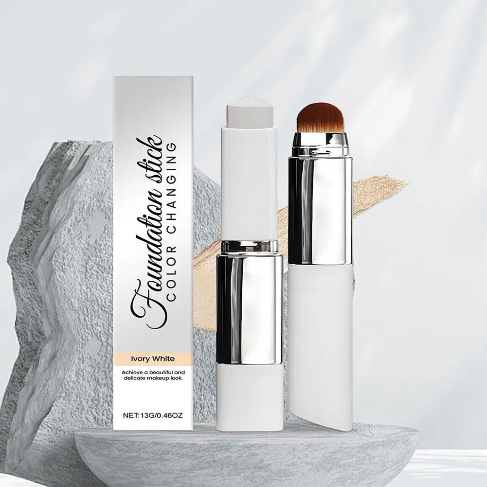 Mate dos en uno ﻿   Base en barra no pegajosa, maquillaje que cambia de Color, corrector iluminador, piel nutritiva para todo tipo de piel