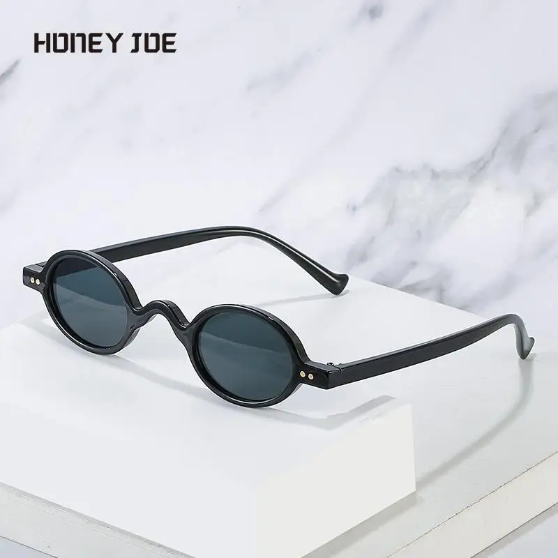 Retro Small Round Sunglasses Men Women Funny Vintage Hip Pop Steampunk Sun Glasses Eyewear Shades UV400 Oval Female Cosplay