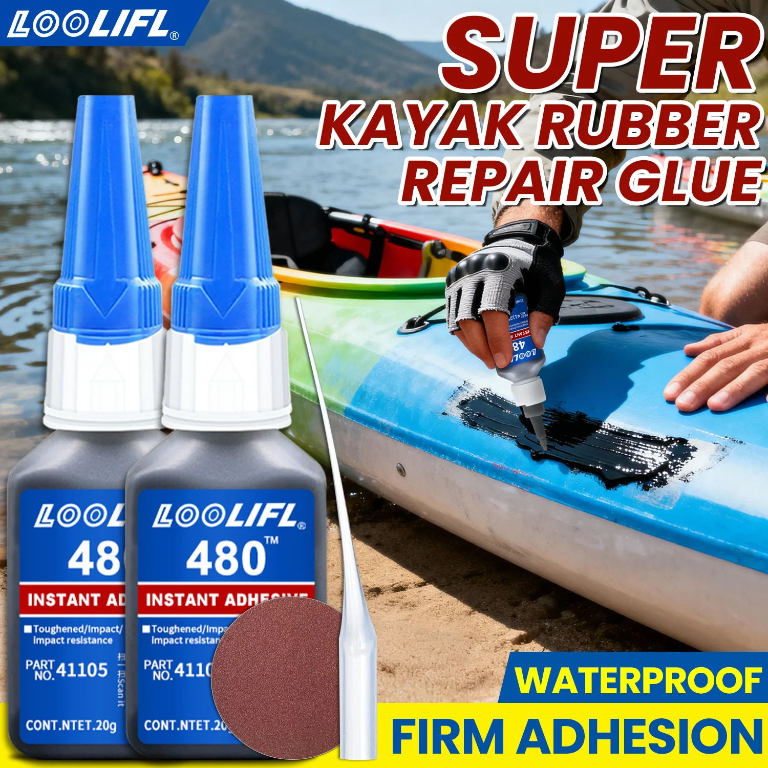 20g-480 adesivo seco instantâneo, cura rápida e alta resistência, adequado para reparar metal, plástico, borracha e artesanato elástico.