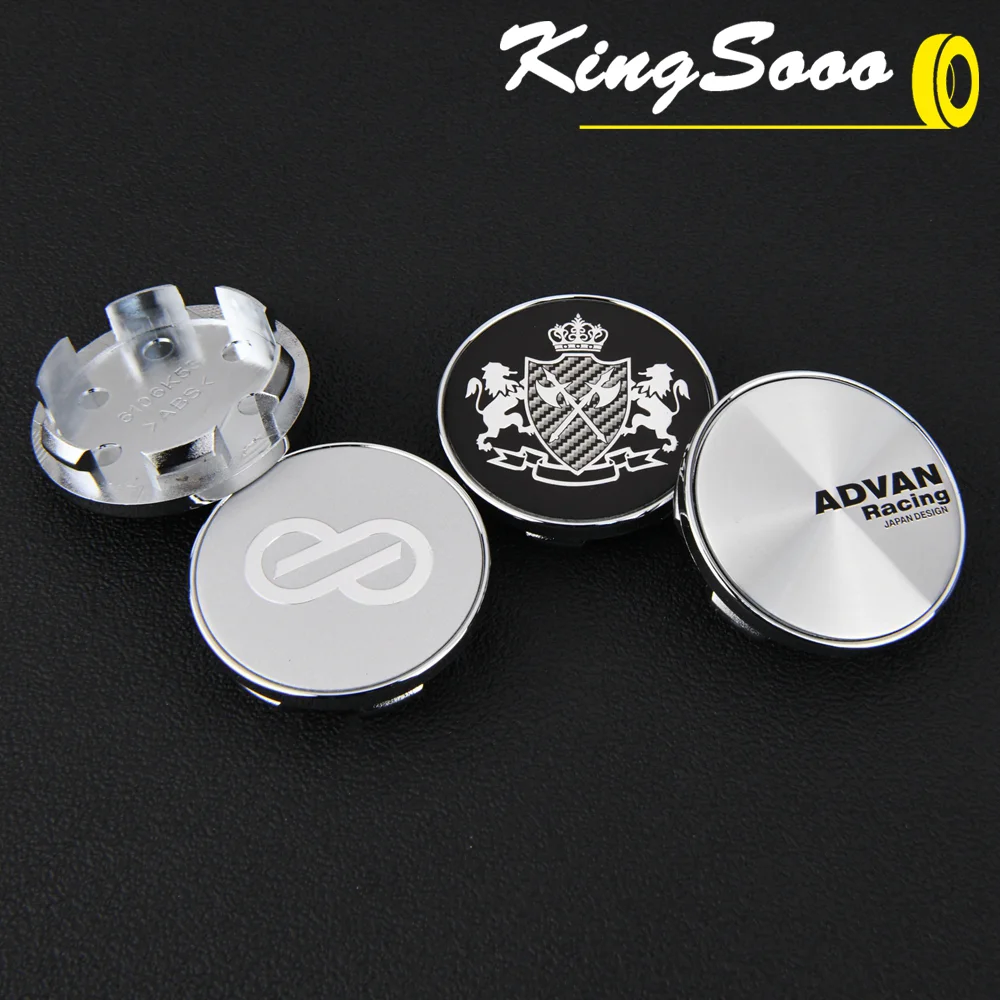 4PCS ENKEI Wheel Center Cap Clip 53mm OD / 48mm ADVAN Racing Emblem Sticker Rim Caps XXR VIP LEHR MEISTER Wheel Cover Hub Cap