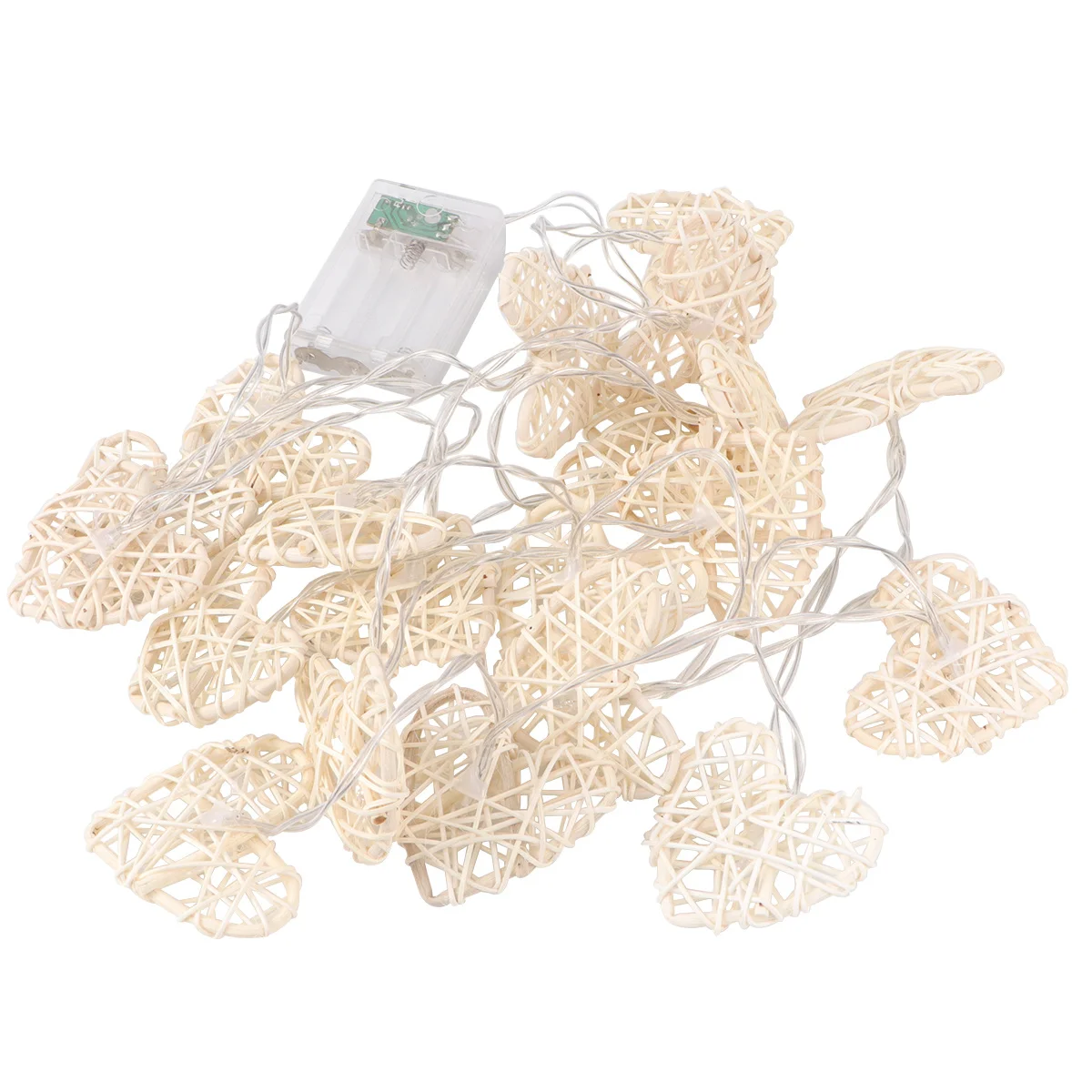 أضواء Led على شكل قلب 2.5 متر أبيض دافئ لحفلات الزفاف وأعياد الميلاد فندق المرحلة الديكور سلسلة ضوء قلوب Led سلسلة