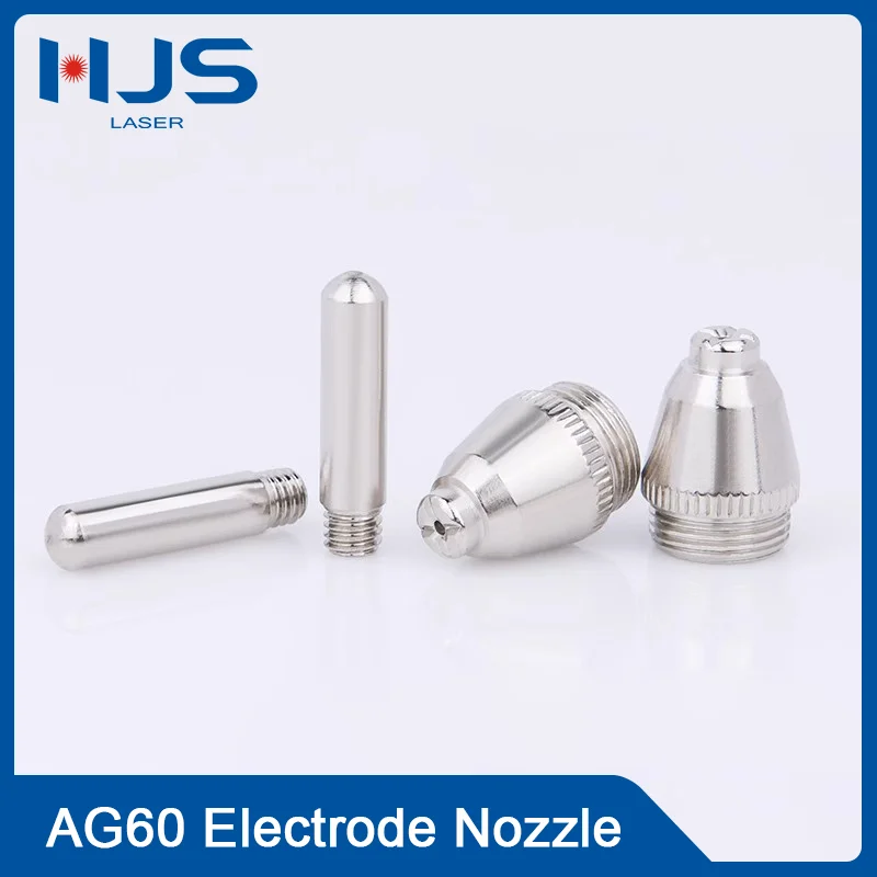 HJS Laser 10Pcs AG60 Nozzle Electrodes Welding Accessories Plasma Cutting Machine Consumables Kit Welding Accessories