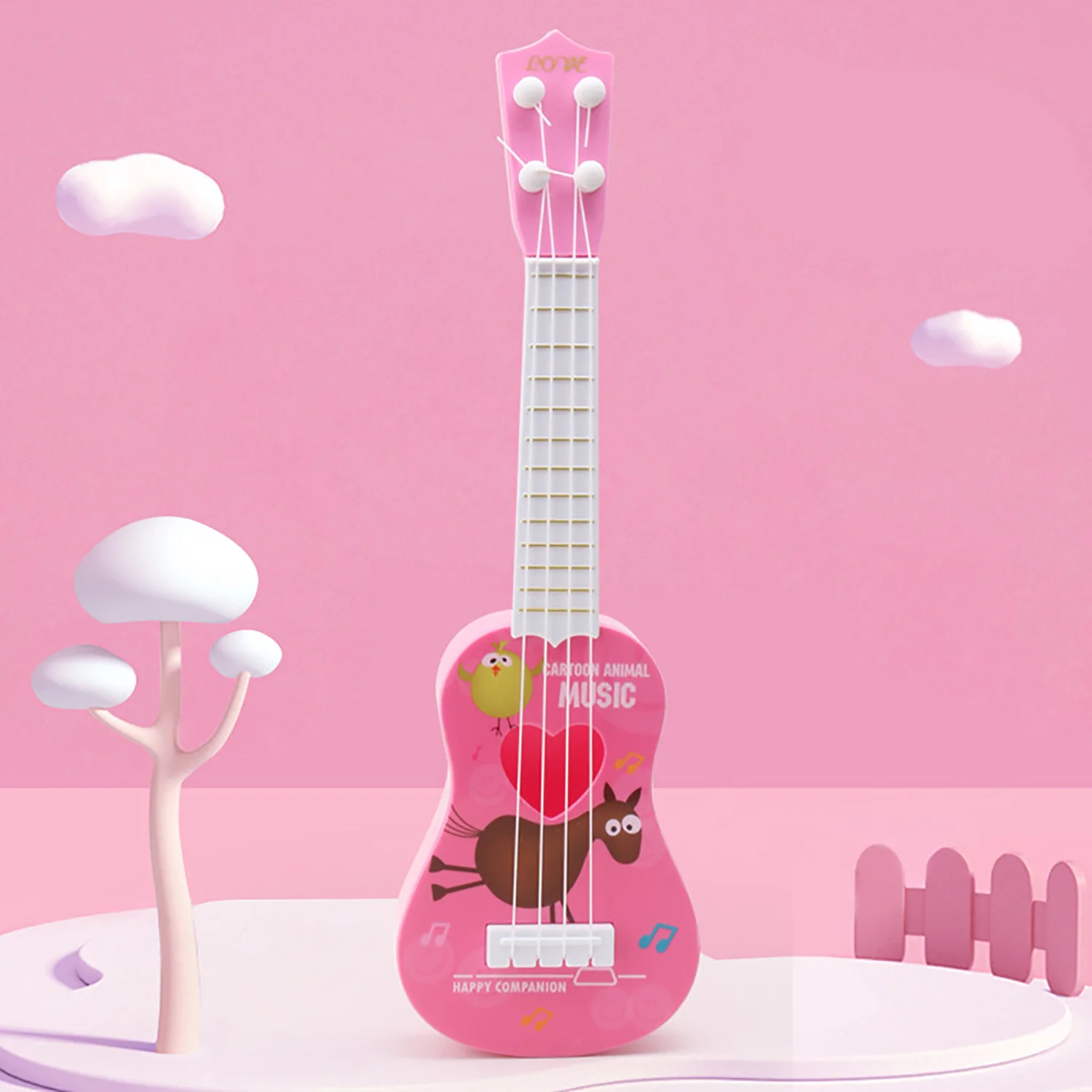 Children's simulation instrument Yukrili, mini guitar, can play early education enlightenment music toys