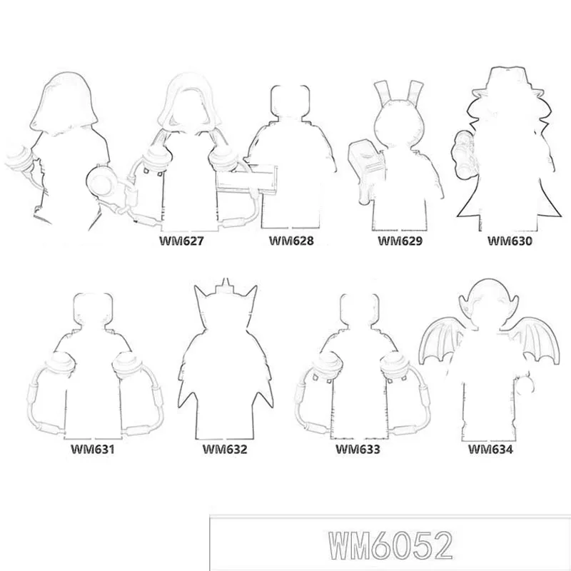 

WM6052 Heroes Anime Bricks Mini Action Toy Figures Assemble Building Blocks Movies Doll Model Kids Toys Gift