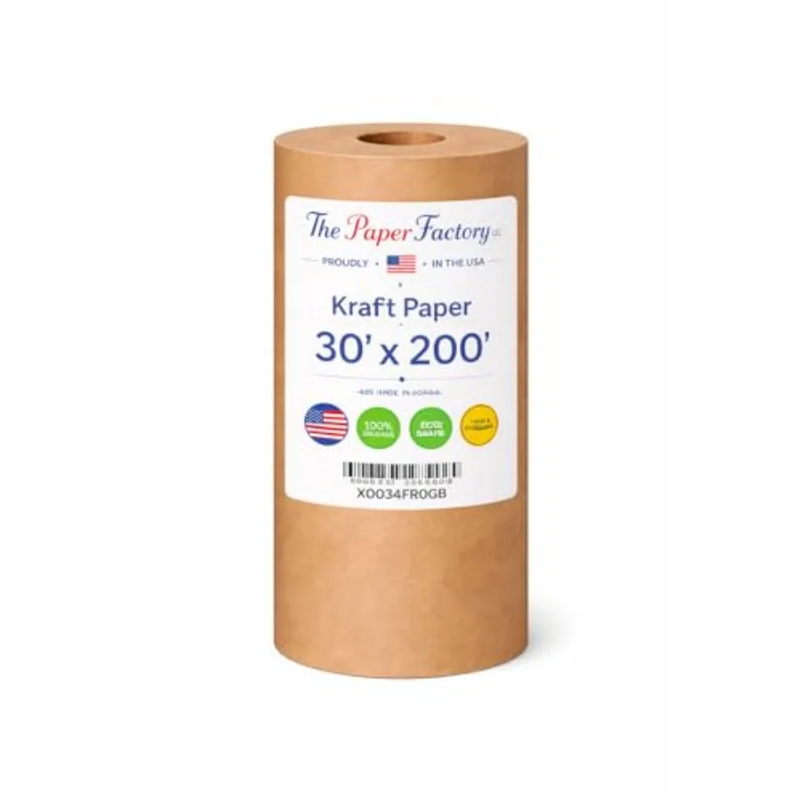 

Kraft Paper 30 x 200 for Gift Wrapping Bulletin Board Arts and Crafts, Bouquet Flower Table Covering Poster Packing Shipping an