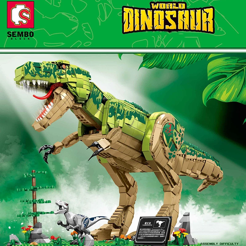 

SEMBO Tyrannosaurus rex building block dinosaur model difficult to assemble children's toy large figure, Christmas birthday gift